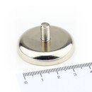 Neodymium flat pot magnets Ø36x8 mm, with threaded...