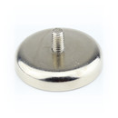 Neodymium flat pot magnets Ø42x9 mm, with threaded neck - 68 kg / 680 N