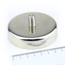 Neodymium flat pot magnets Ø75x18 mm, with...