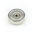 Neodymium flat pot magnets Ø20x7 mm, with internal...