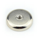 Neodymium flat pot magnets 36x8 mm, with internal thread - 40 kg / 400 N