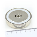 Neodymium flat pot magnets Ø60x15 mm, with internal thread - 110 kg / 1100 N