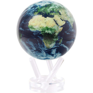 MOVA Globe Magic Floater Satellite View with clouds silently rotating Globe 6"