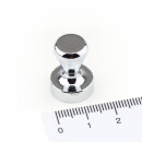 Neodymium memo magnet with steel case Ø15x21 mm...