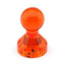 Neodymium Pinboard Magnets transparent Ø11x17 mm - Orange