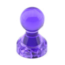 Neodymium Pinboard Magnets transparent Ø11x17 mm - Purple