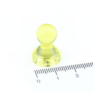 Neodymium Pinboard Magnets transparent Ø15x21 mm Yellow