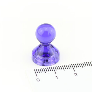 Neodym Kegelmagnete transparent Ø15x21 mm Lila