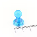 Neodymium Pinboard Magnets transparent Ø15x21 mm Blue