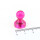 Neodym Kegelmagnete transparent 15x21 mm Pink