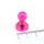 Neodym Kegelmagnete transparent Ø15x21 mm Pink