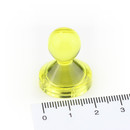 Neodymium Pinboard Magnets transparent Ø21x26 mm Yellow