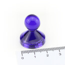 Neodymium Pinboard Magnets transparent Ø21x26 mm Purple