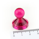 Neodymium Pinboard Magnets transparent Ø21x26 mm Pink