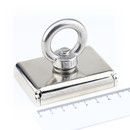Neodymium eye magnets rectangular 75x55 mm holding force...