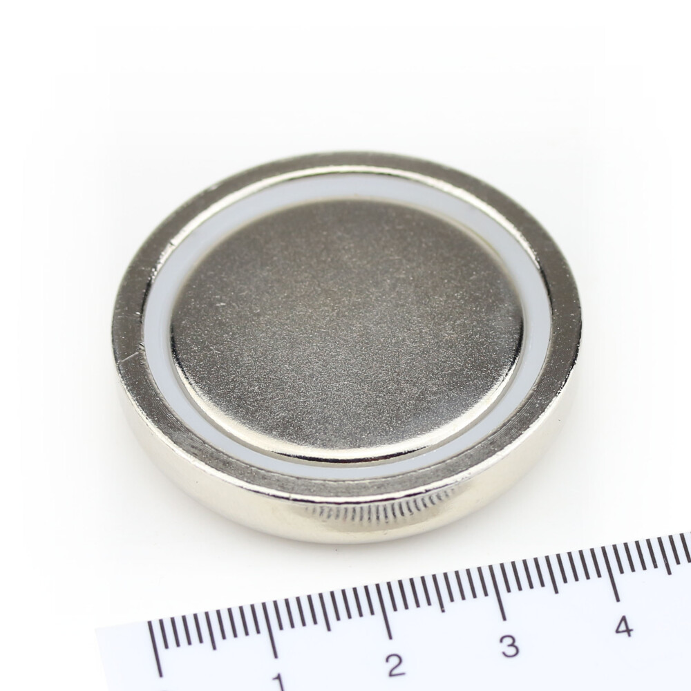 Neodymium flat pot magnets 42x9 mm