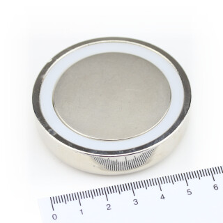 Neodymium flat pot magnets Ø60x15 mm