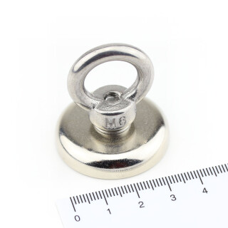 Neodymium Magnet eyes Ø36 mm Holding force ab. 41 kg