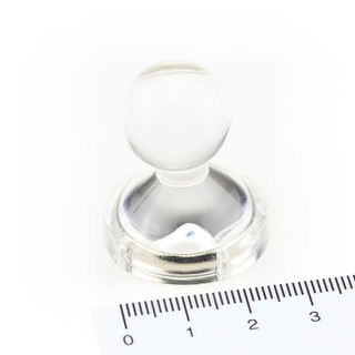 Neodymium Pinboard Magnets transparent Ø27,5x33 mm White