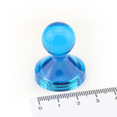 Neodymium Pinboard Magnets transparent Ø27,5x33 mm Blue