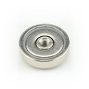 Neodymium flat pot magnets Ø 16 x 5 mm, with internal thread - 5 kg / 50 N