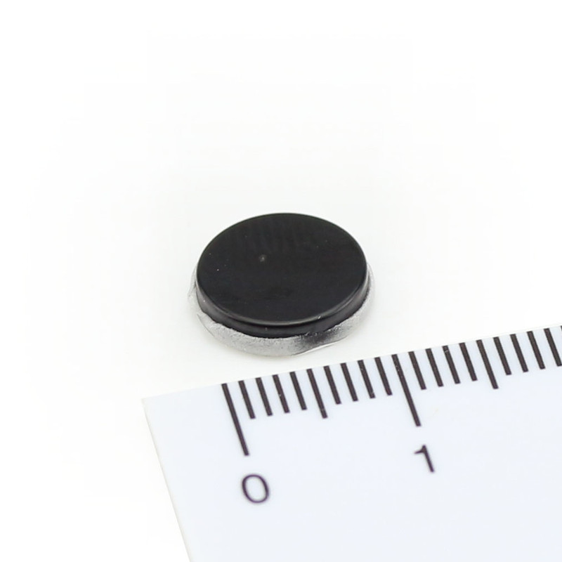 Neodymium Magnets Ø10x2 mm N40 Epoxy Black - self-adhesive acrylic foam