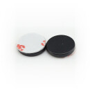Neodymium Magnets 13x2 mm N40 Epoxy Black - self-adhesive acrylic foam