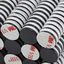 Neodymium Magnets Ø15x2 mm N40 Epoxy Black - self-adhesive acrylic foam