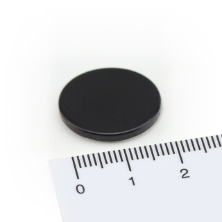 Neodym Magnete selbstklebend N40 Ø20x2 mm 2,8 kg Schwarz