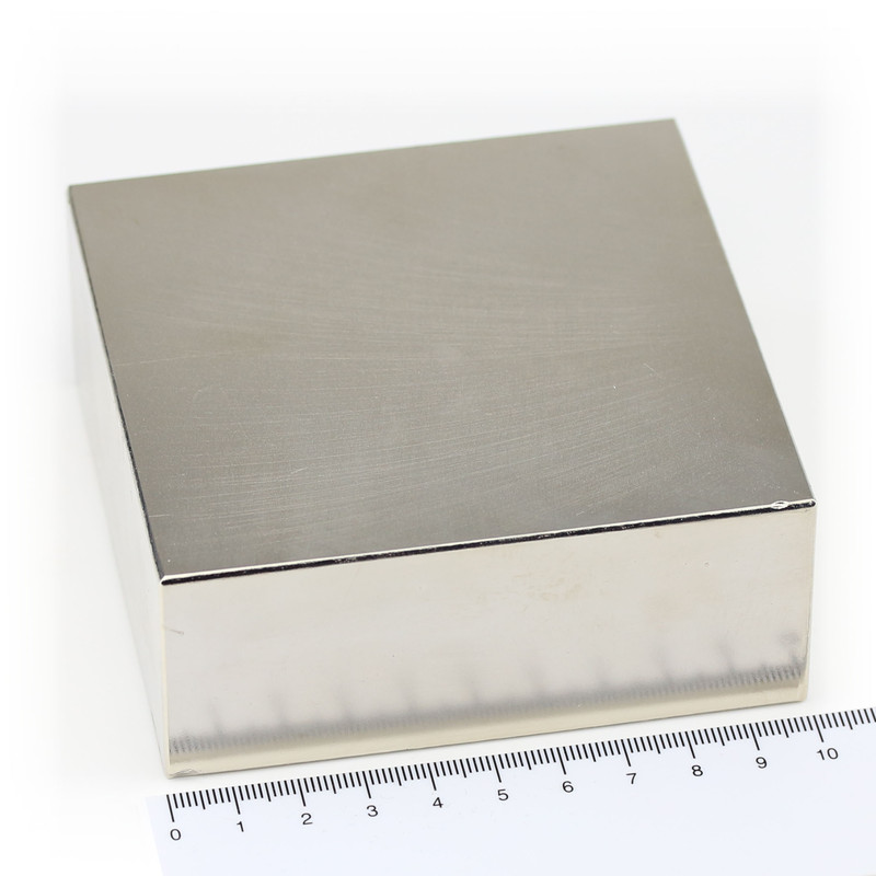 Neodymium Magnets 100x100x40 NdFeB N45 - pull force 520 kg
