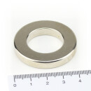 Neodymium ring magnets Ø40xØ23x6 NdFeB N45 - pull force 13 kg -