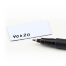 Magnetic strips labels writeable 40 mm x 20 mm White