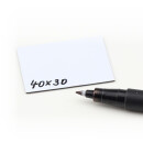 Magnetic strips labels writeable 40 mm x 30 mm White