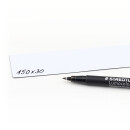 Magnetic strips labels writeable 150 mm x 30 mm White