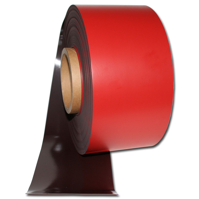 Magnetband isotrop Kennzeichnungsband Breite 100 mm x lfm. Rot
