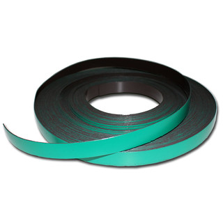 Magnetic tape anisotropic marking tape Width 15 mm x 0,9 mm x rm. writeable Green