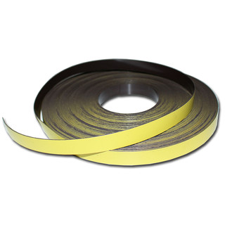 Magnetic tape anisotropic marking tape Width 10 mm x 0,9 mm x rm. writeable Yellow