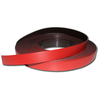 Magnetic tape anisotropic marking tape Width 20 mm x 0,9 mm x rm. writeable Red