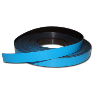 Magnetic tape anisotropic marking tape Width 20 mm x 0,9 mm x rm. writeable Blue