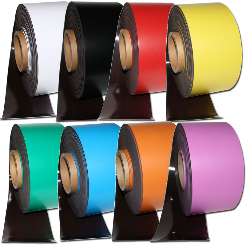 Magnetic tape anisotropic marking tape Width 100 mm x 0,9 mm x rm. writeable