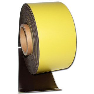 Magnetic tape anisotropic marking tape Width 100 mm x 0,9 mm x rm. writeable Yellow